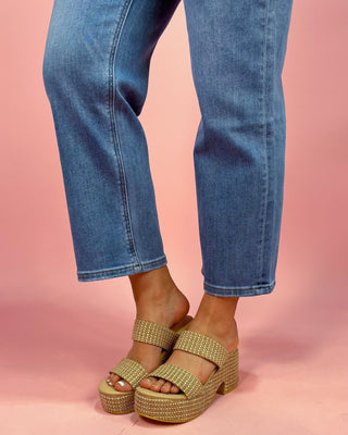 The Valencia MR Slim Wide Patch Pocket Denim Jeans - All About You Boutique & Gifts