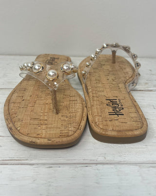 The Valerie Pearl Studded Clear Strap Sandal - All About You Boutique & Gifts