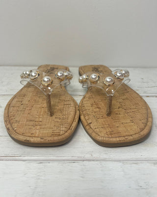 The Valerie Pearl Studded Clear Strap Sandal - All About You Boutique & Gifts