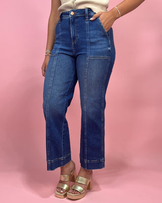 The Vivian HR Crop Straight Leg Jeans - All About You Boutique & Gifts