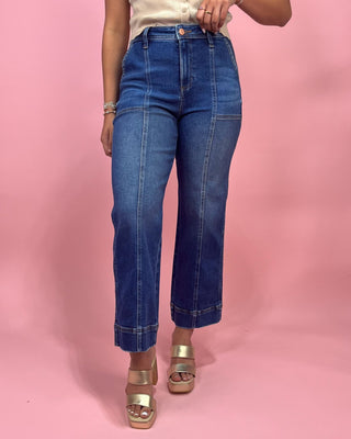 The Vivian HR Crop Straight Leg Jeans - All About You Boutique & Gifts
