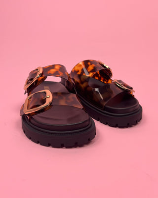 The Zoey Tortoise Sandal - All About You