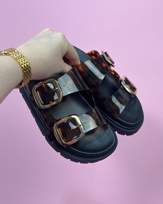 The Zoey Tortoise Sandal - All About You