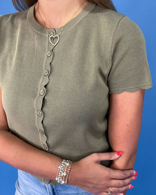 Timeless Essential Scalloped Knit Top *More Colors* - All About You