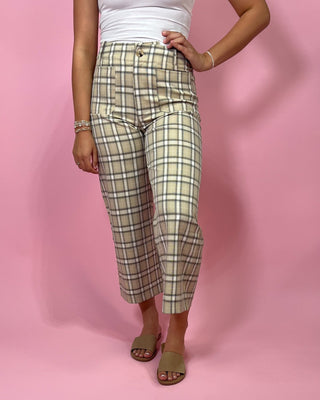 Uptown Girl Plaid Straight Leg Pants - All About You Boutique & Gifts
