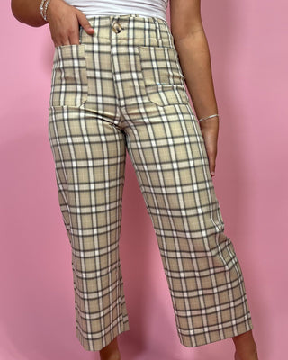 Uptown Girl Plaid Straight Leg Pants - All About You Boutique & Gifts