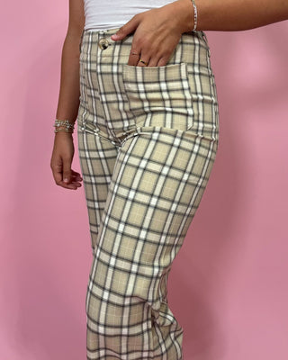 Uptown Girl Plaid Straight Leg Pants - All About You Boutique & Gifts
