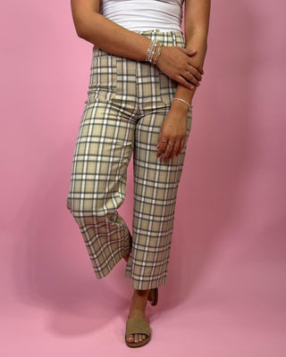 Uptown Girl Plaid Straight Leg Pants - All About You Boutique & Gifts