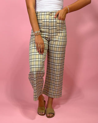Uptown Girl Plaid Straight Leg Pants - All About You Boutique & Gifts