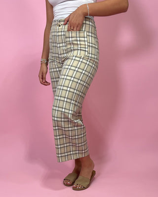 Uptown Girl Plaid Straight Leg Pants - All About You Boutique & Gifts