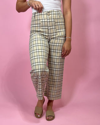 Uptown Girl Plaid Straight Leg Pants - All About You Boutique & Gifts