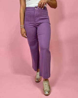 Uptown Plum HR Straight Leg Jeans - All About You