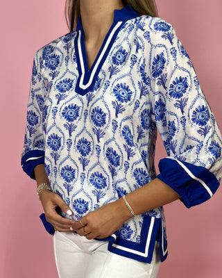 Vacation State of Mind Blue Floral Top - All About You
