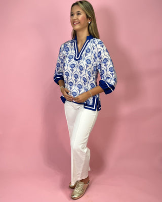Vacation State of Mind Blue Floral Top - All About You