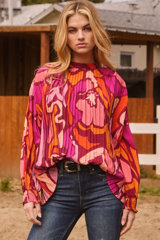 Plus Autumn Blooms Top