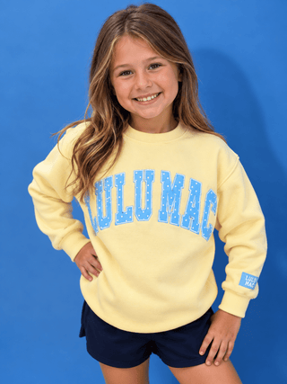 Youth Lulu Mac Lemon Drop Blues Polka Dot Crewneck - All About You