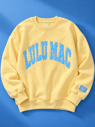 Youth Lulu Mac Lemon Drop Blues Polka Dot Crewneck - All About You